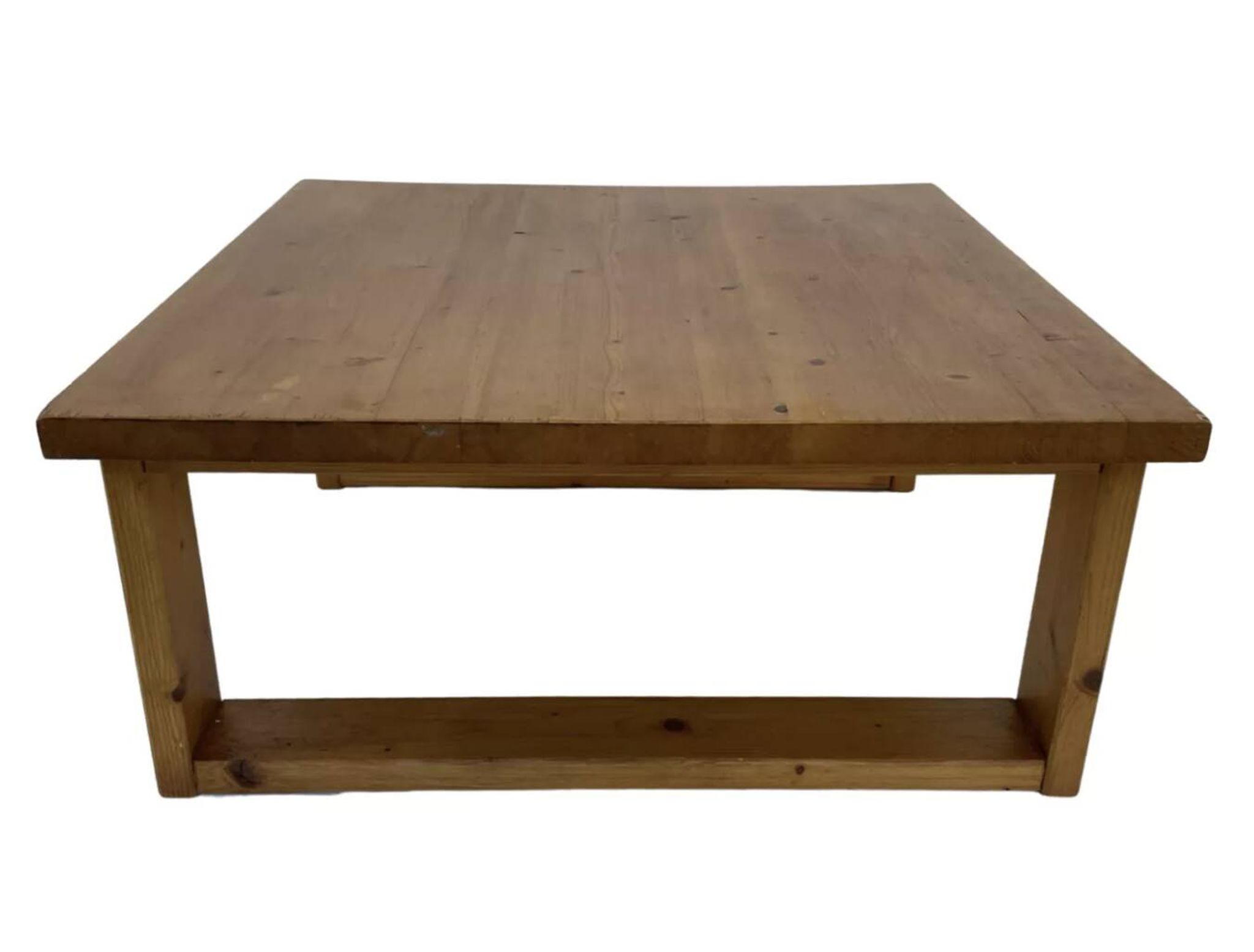 Table basse vintage en pin design minimaliste des années 1970