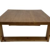 Vintage coffee table pinewood minimalist 1970s design