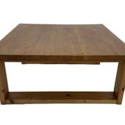 Table basse vintage en pin design minimaliste des années 1970