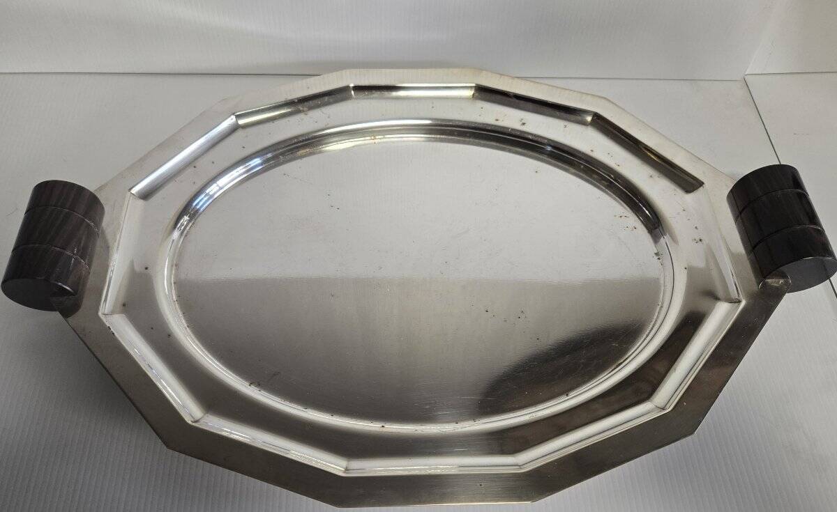 Art Deco tea or coffee service in silver-plated metal