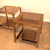 Set of 2 side or end table plus coffee table 23 carat gold