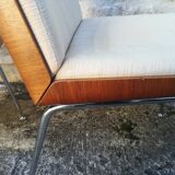 Wooden and fabric shell chairs