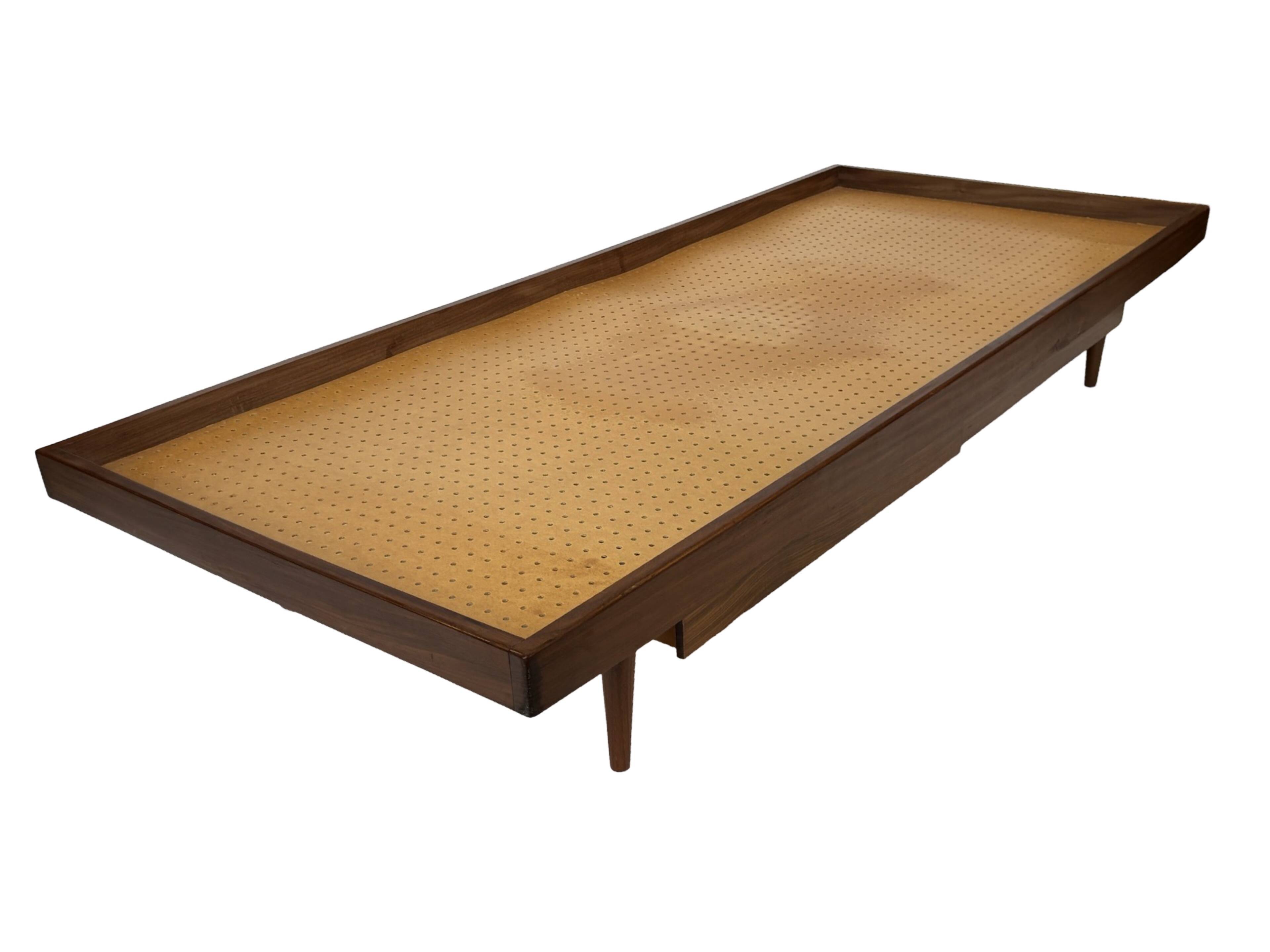 Vintage mid century daybed teak design with drawers
