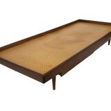 Vintage mid century daybed teak design with drawers