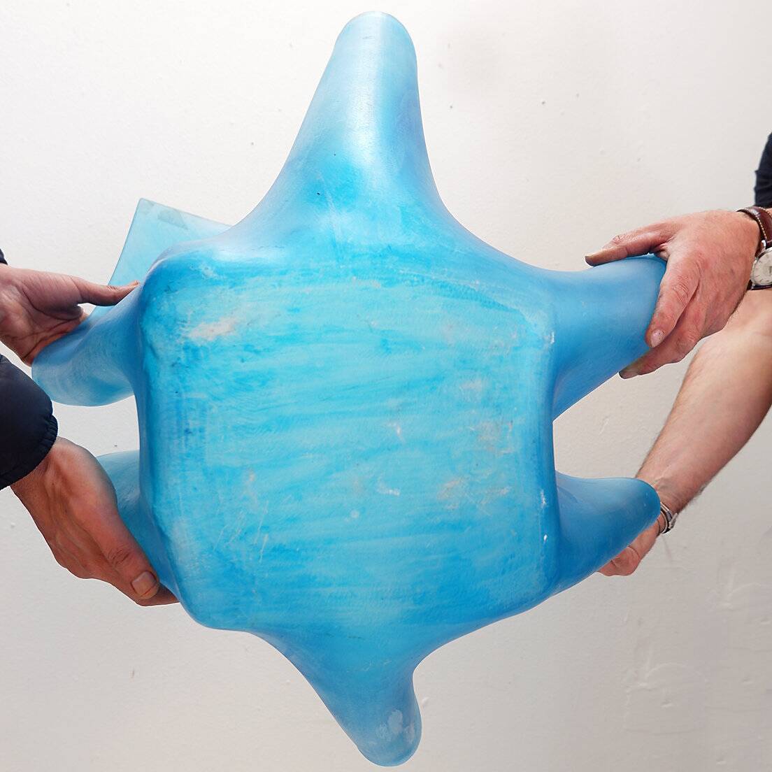 Vintage Large Glass "handkerchief" Planter