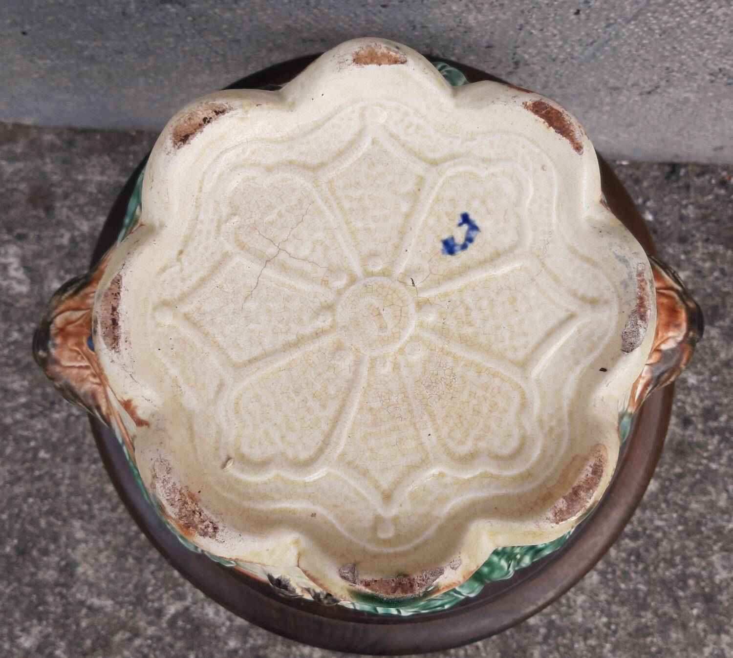 19th-century earthenware cachepot