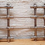 Bamboo silver metal trivety