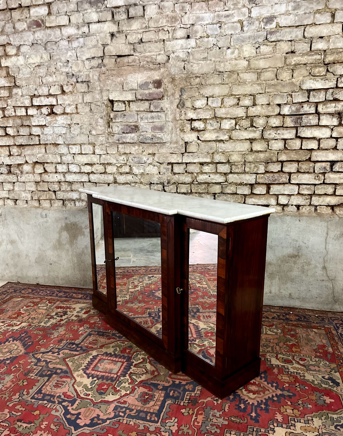 Buffet With Projection At Support Height In Rosewood From Restoration Period 19th Century