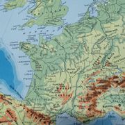 Vintage map of Europe, 1950