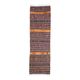 Purple Vintage Turkish Handmade Wool Kilim Runner Rug 109x398