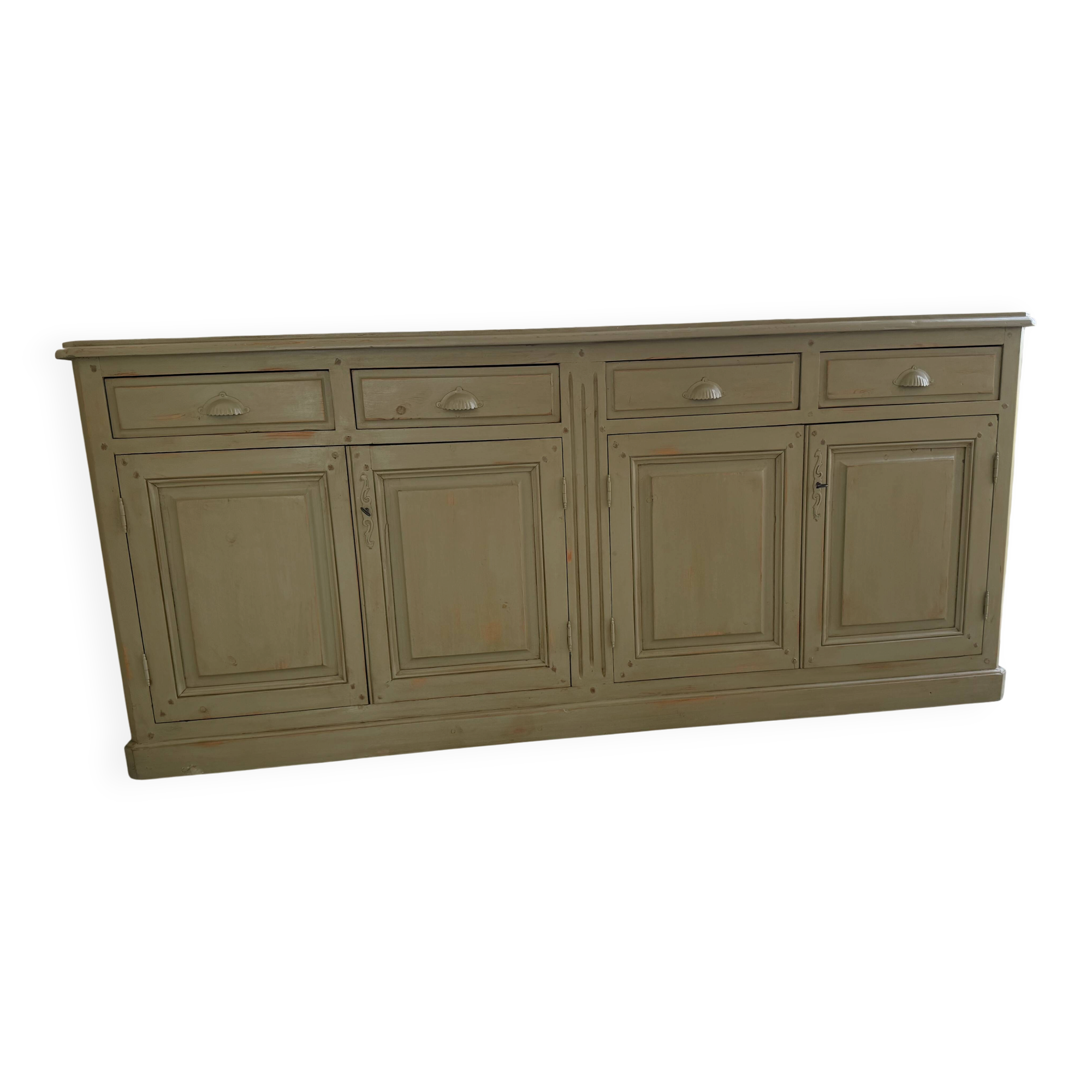 Green bronze wooden buffet