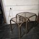 1970s golden metal nesting table