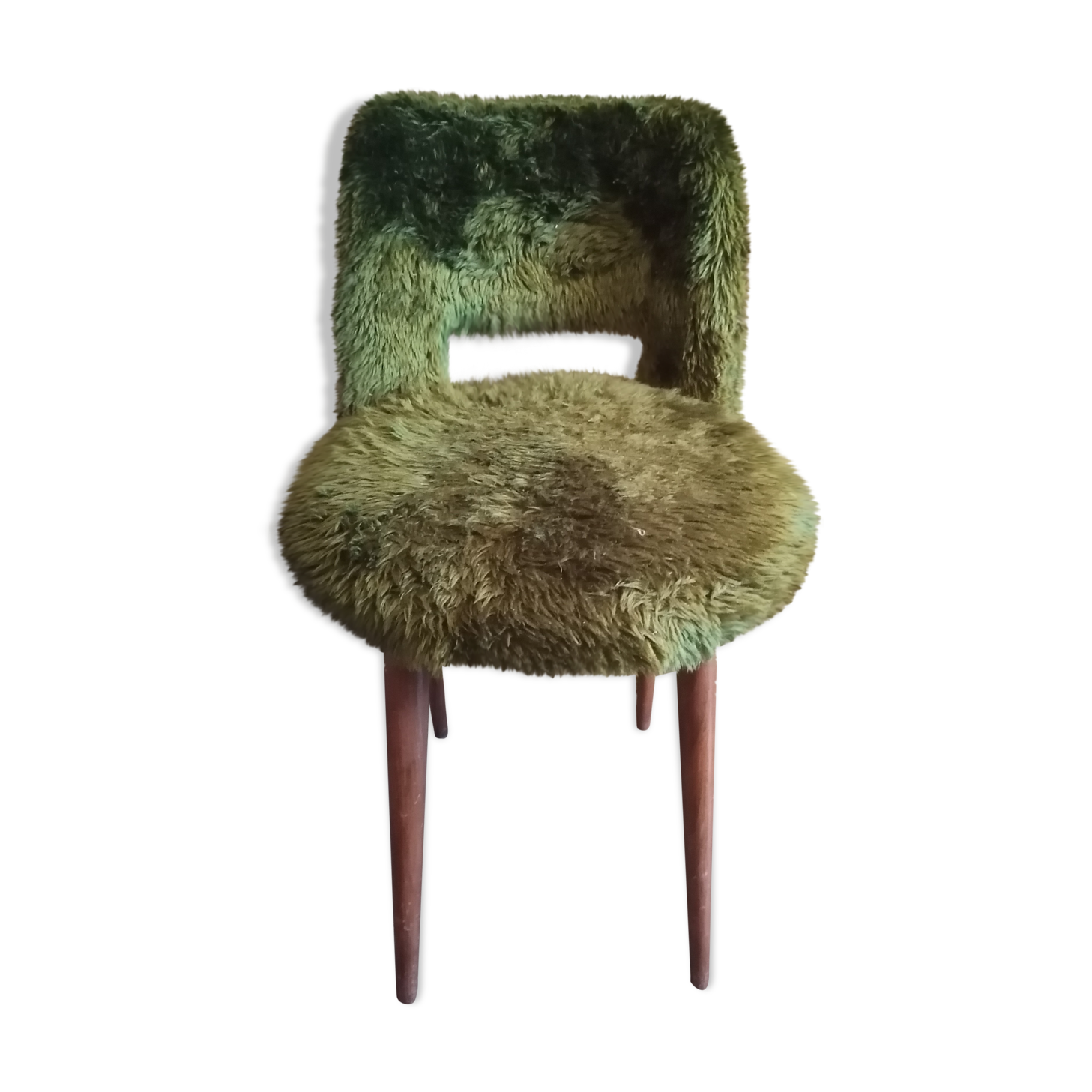 Beautiful wooden chair moumoutte 1960