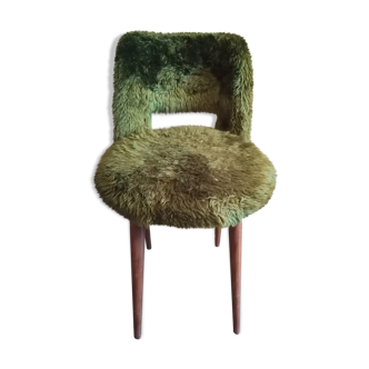 Chaise bois moumoutte 1960