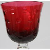 Set of 6 wine glasses from the Rhine Roemer St Louis Crystal model Bubbles