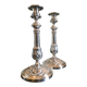 Pair of silver-plated candlesticks