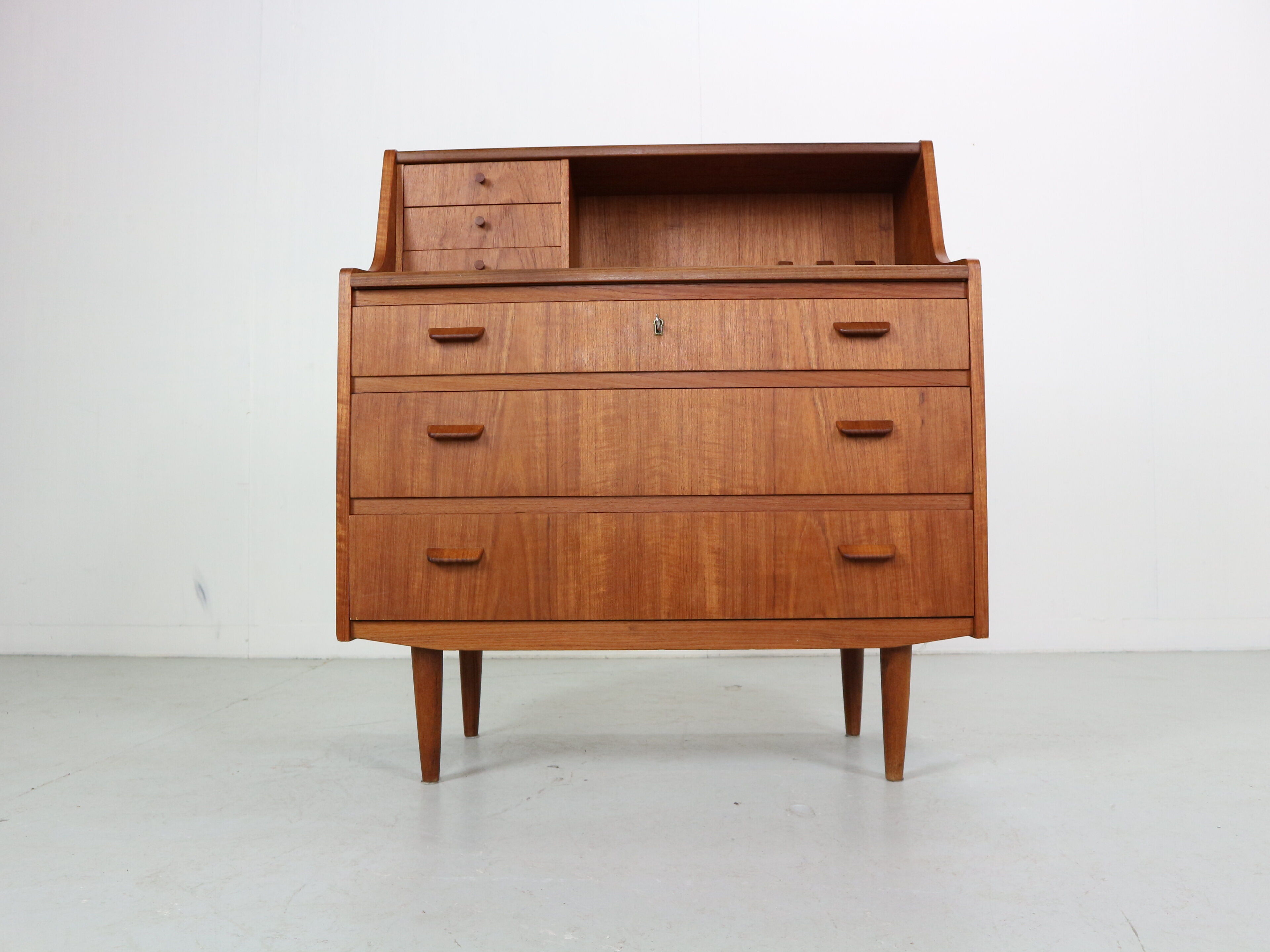 Mid- Century modern teak secretary- cabinet, 1960 Denmark