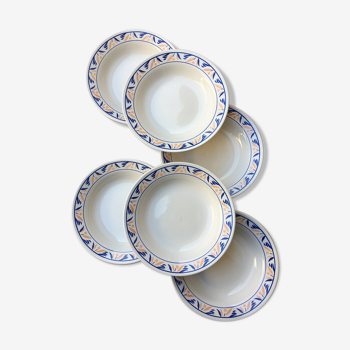 6 assiettes creuses "Brazil" d'Oxford