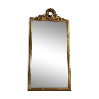 Large Louis XVI style gilded mirror, 19th century