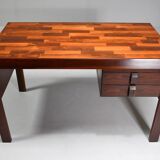 Rosewood desk by Jean Gillon for Italma. Brazil 1970's
