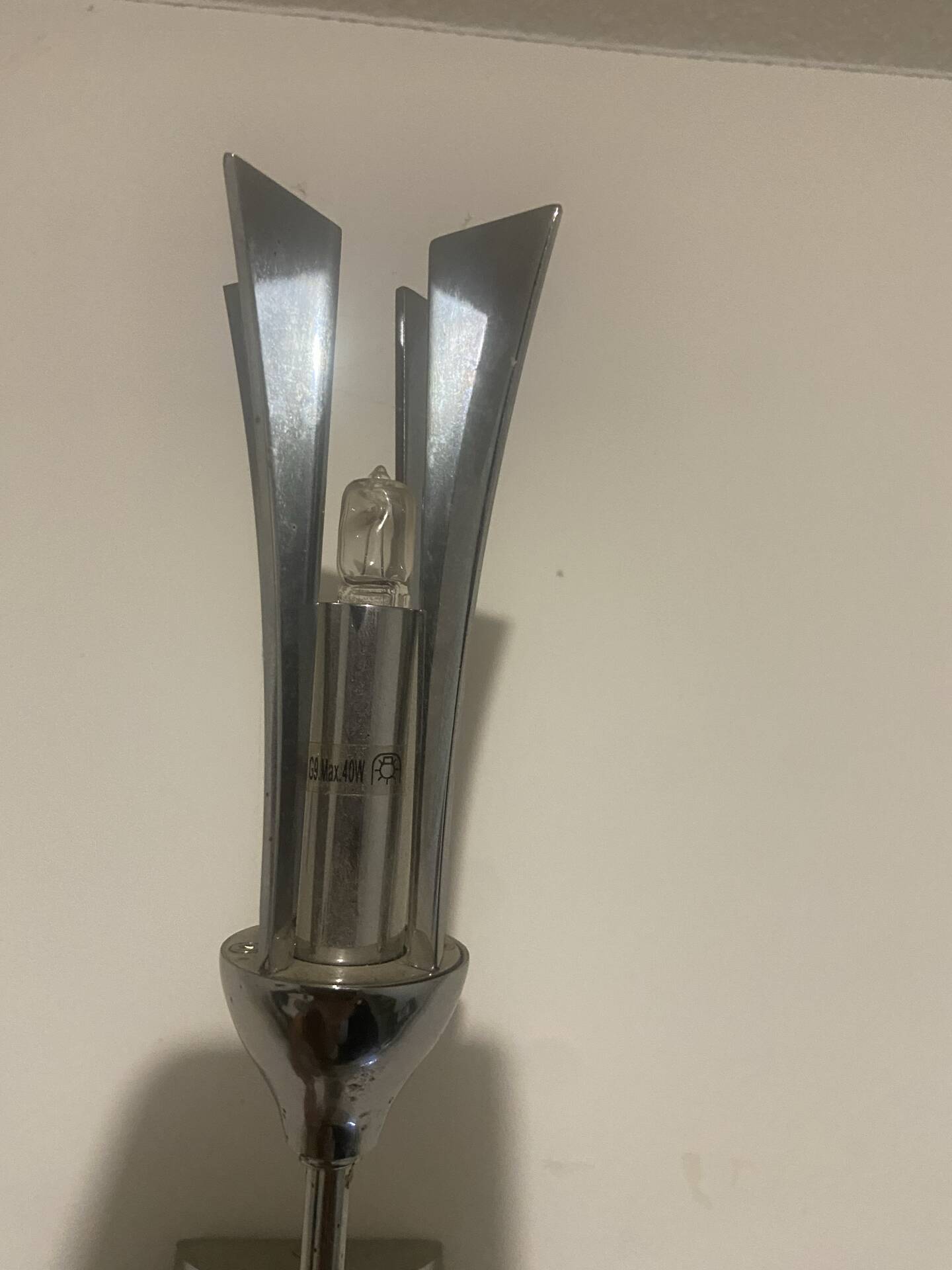 Vintage chrome floor lamp Space Age – 60s/70s