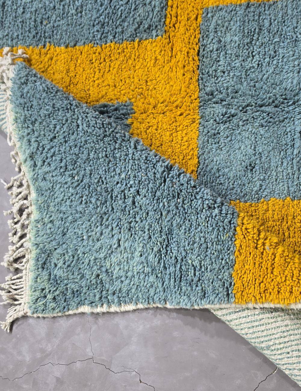 Tapis bleu et jaune Moderne - 247 x 197 cm