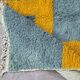 Tapis bleu et jaune Moderne - 247 x 197 cm