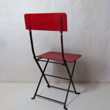Ancienne chaise de bistrot pliante pour enfant