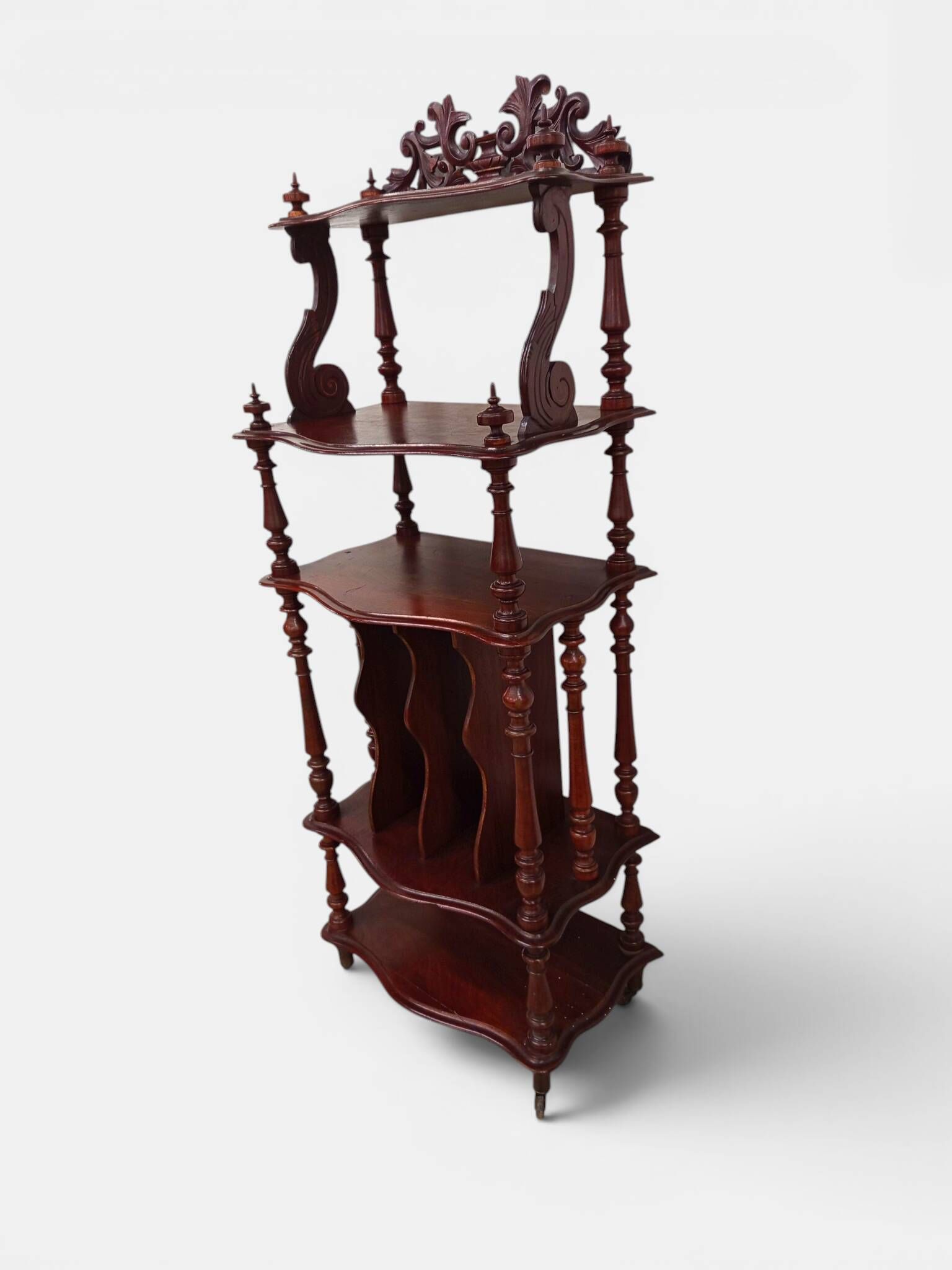 Partition and music cabinet Napoleon III in red wood – Late 19th century