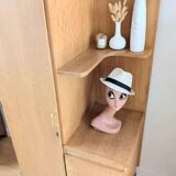 Armoire asymétrique vintage en chêne rénovée