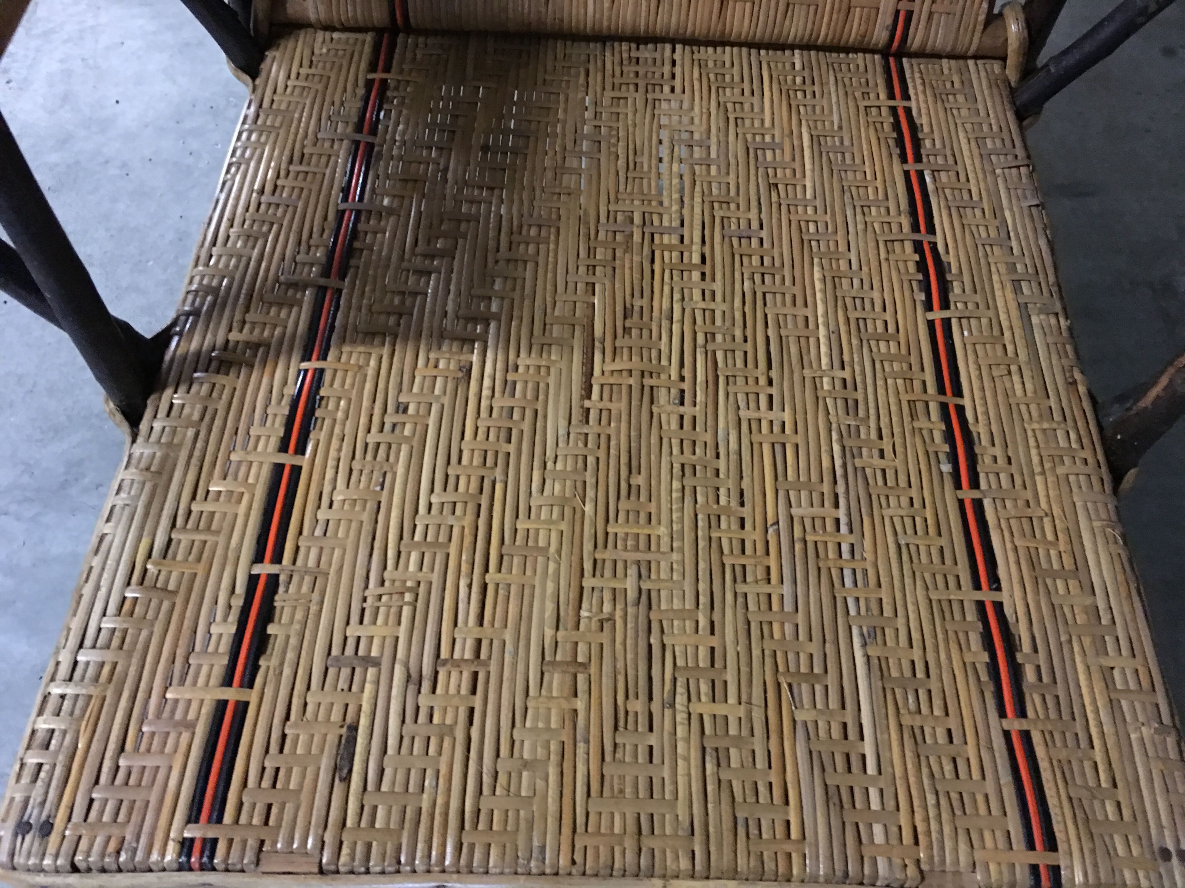 Lounge chair 60s rattan