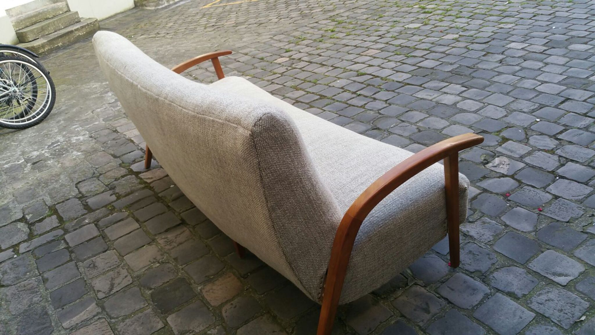 Canapé sofa banquette lit vintage scandinave années  50 60