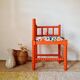 Chaise d'angle "Bobbin" revisitée – Orange Vitaminé & Floral Arty