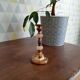 Antique brass and alabaster candlestick