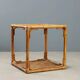 Vintage coffee table in wicker and bamboo, Italy, 1970s-1980s.