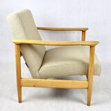 GFM-142 beige boucle armchair from the 1970s