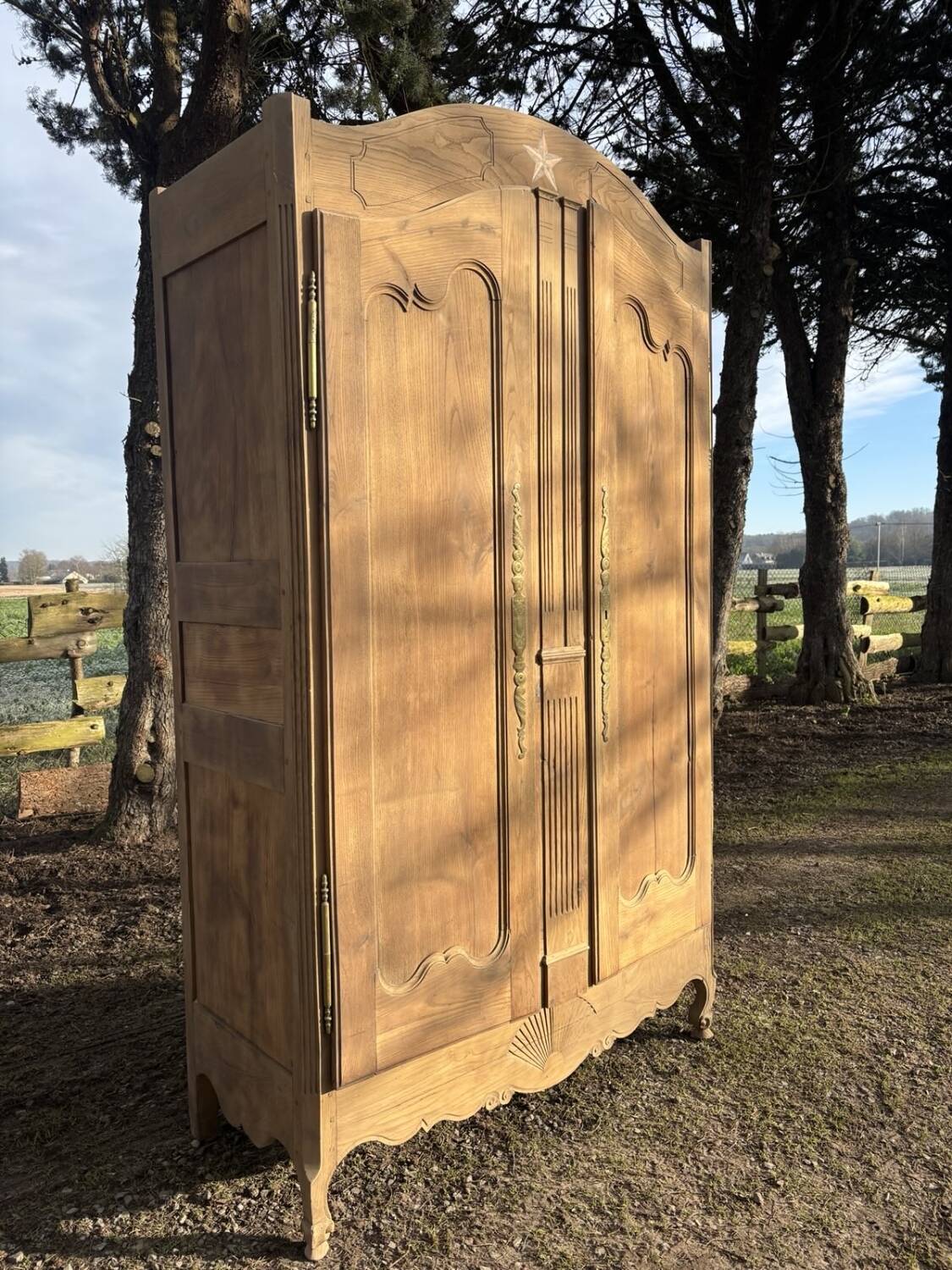 Solid cherry wood cabinet