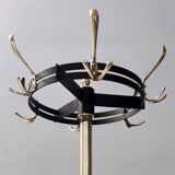 Revolving Brass and Varnished Iron Coat Rack, Italy