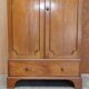 Antique hardwood wardrobe stamped Howard & Son's Berners Street