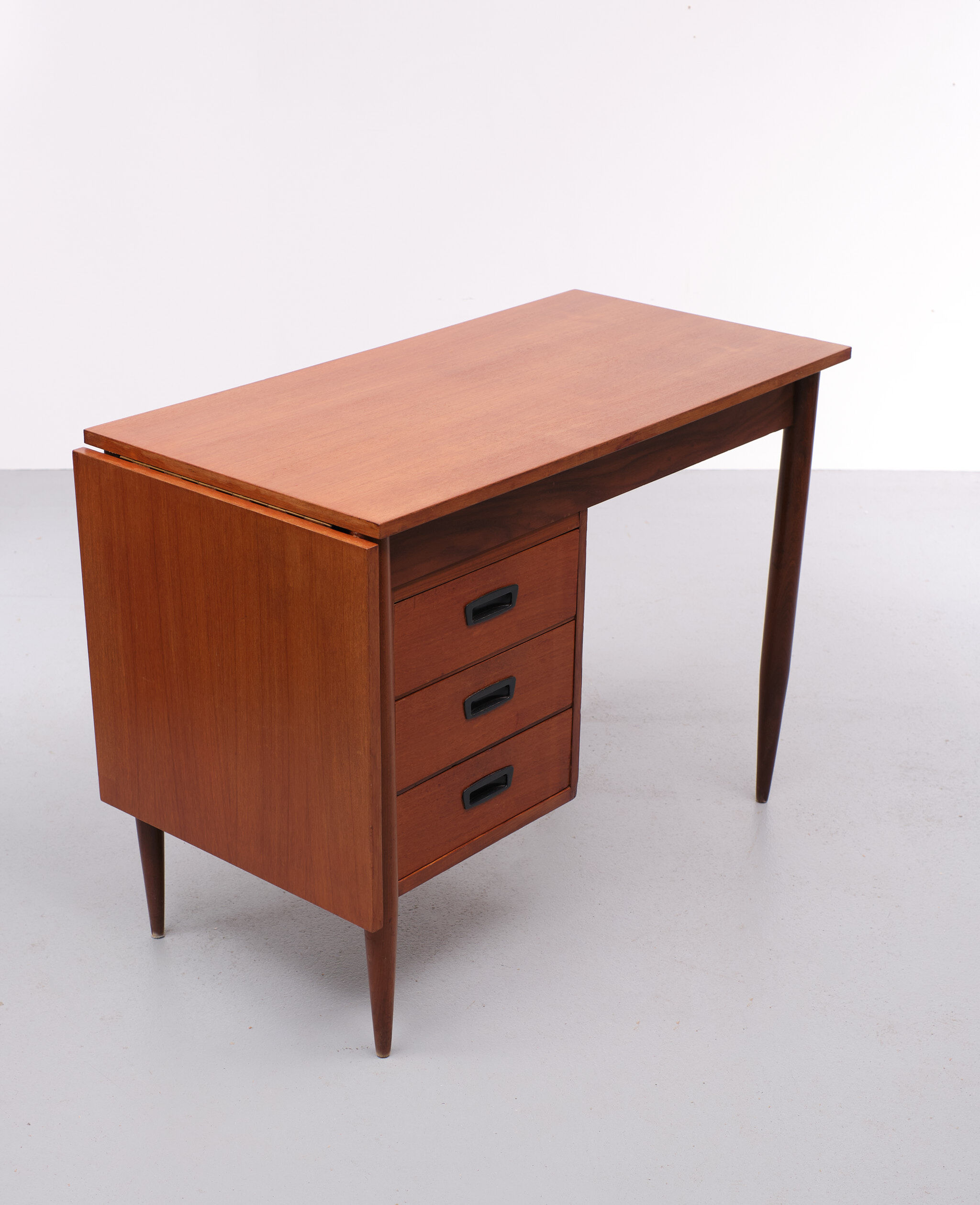 Danish teak drop leaf writing desk by arne vodder, 1960s