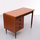 Danish teak drop leaf writing desk by arne vodder, 1960s