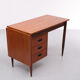 Danish teak drop leaf writing desk by arne vodder, 1960s