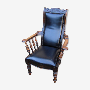 Fauteuil en chêne du 19ème siècle