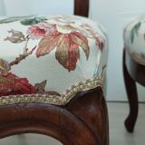 Paire de chaises Louis Philippe assisse tissu