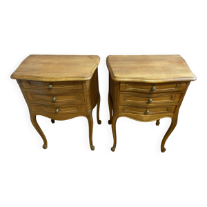 Paire chevets style - merisier louis