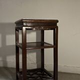 Ancienne table d'appoint en orme oriental chinois du 19ème siècle.