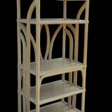 Bamboo & rattan shelf Italy 1970