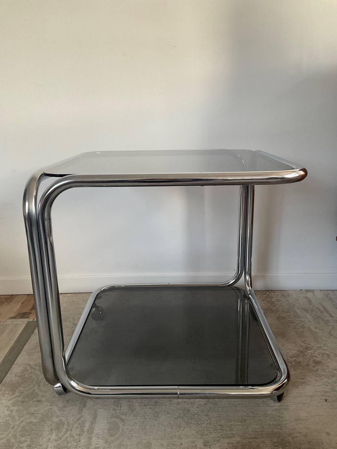 Space Age Side Coffee Table on Casters