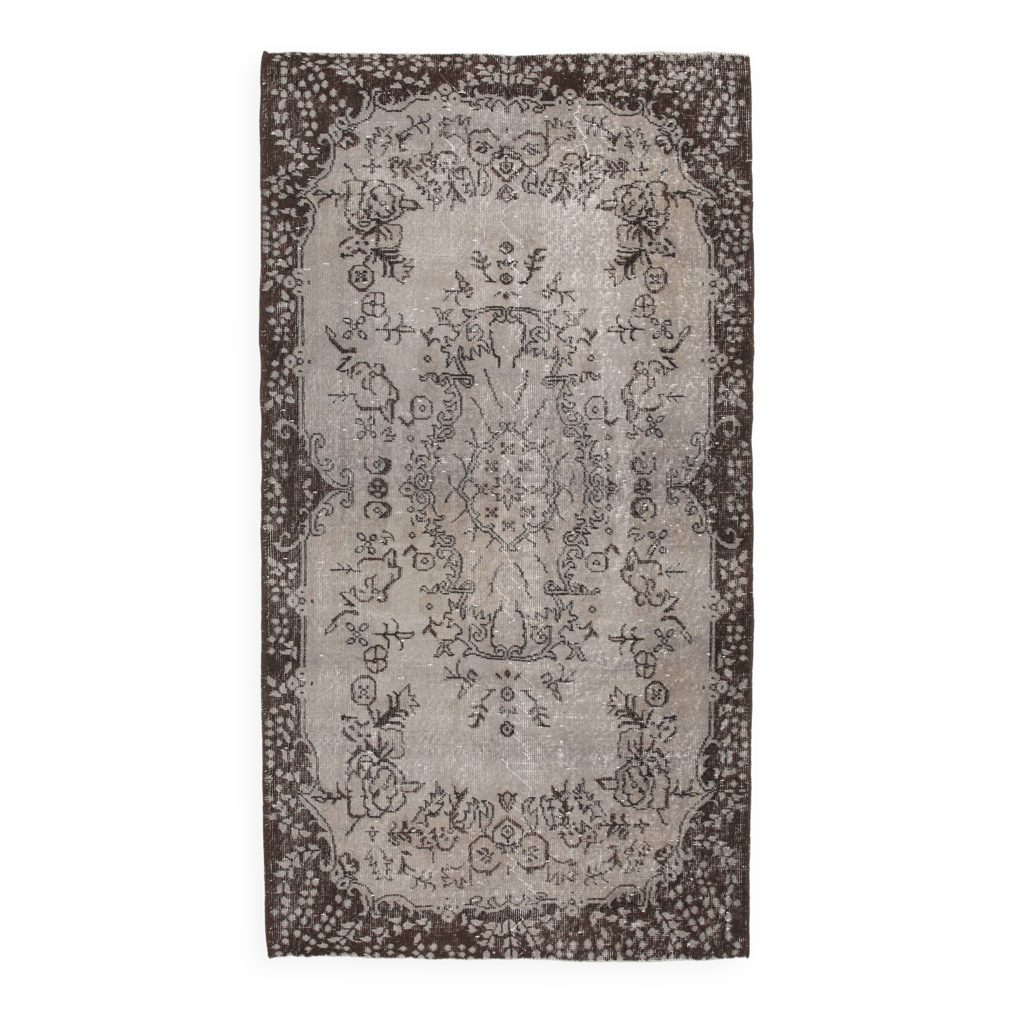4x7 Rug For Office Oriental Classic Vintage Area Rug, 112x208Cm SK 2672
