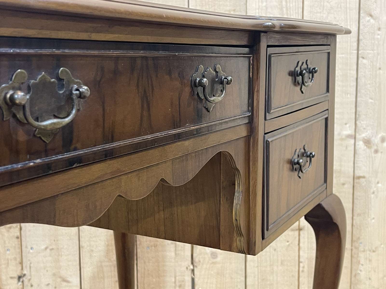 English chippendale desk in walnut from the 1950s
